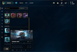Conta Ouro 4 com 130 Champs e 105 Skins - League of Legends LOL