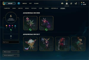 Conta Ouro 4 com 130 Champs e 105 Skins - League of Legends LOL