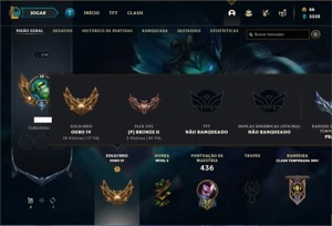Conta Ouro 4 com 130 Champs e 105 Skins - League of Legends LOL