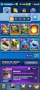 Conta com 3 decks Full,e +950 gemas - Clash Royale