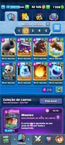 Conta com 3 decks Full,e +950 gemas - Clash Royale