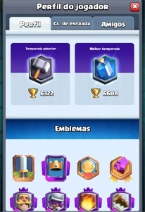 Conta com 3 decks Full,e +950 gemas - Clash Royale
