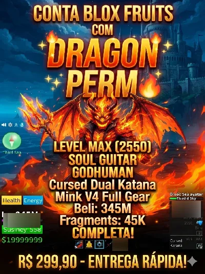 Conta De Blox Com Dragon Perm - Roblox