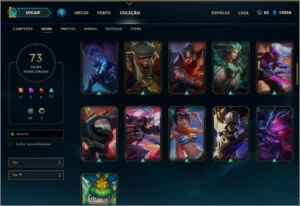 Conta de LoL - 73 skins / Borda de Platina - League of Legends