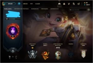 Conta league of legends lvl 281 com bastante skins LOL