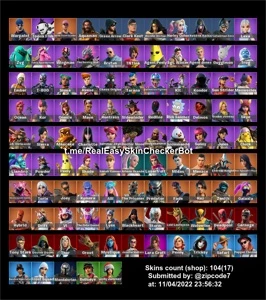 CONTA FORTNITE 104 SKINS [EPIC PC/Xbox]