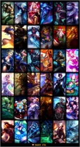 CONTA G4, TODOS OS CHAMPS, 36 SKIN, SENDO 2 ULTIMATE - League of Legends LOL