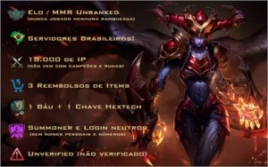 Unranked League Of Legends 18 k IP - Entrega Imediata LOL