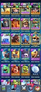 Conta com 29 cartas full - Clash Royale