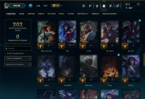 Diamante 4 com 70 Champs e 13 Skins - League of Legends LOL
