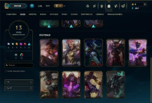 Diamante 4 com 70 Champs e 13 Skins - League of Legends LOL
