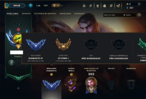 Diamante 4 com 70 Champs e 13 Skins - League of Legends LOL