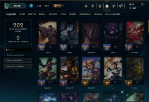 Diamante 4 com 70 Champs e 13 Skins - League of Legends LOL