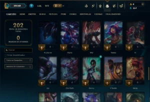 Diamante 4 com 70 Champs e 13 Skins - League of Legends LOL