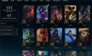 LEAGUE OF LEGENDS - CONTA LEVEL 218 - 105 SKINS LOL