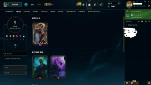 Conta Brand prestígio com icone e moldura - League of Legends LOL