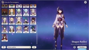 Conta genshin impact AR 57 + 10P 5* + 5 armas 5*