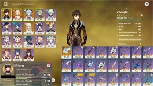Genshin Impact Zhongli+Yoimiya+Ganyu+Atlas Celestial AR47