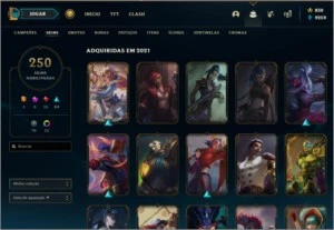 Conta League of Legends Mestre 200+ PDL 250 SKINS LOL