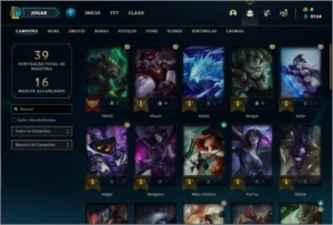 Conta ouro 2 com 6 skins e 42 champs - League of Legends LOL