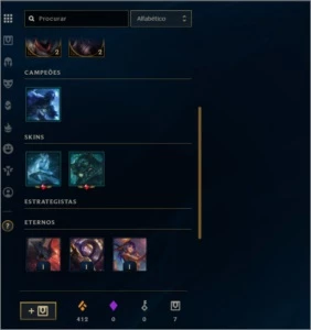 CONTA PLATINA COMPLETA - League of Legends LOL