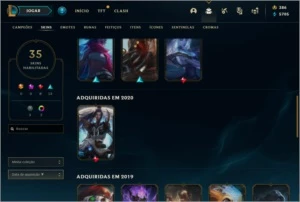 CONTA PLATINA COMPLETA - League of Legends LOL