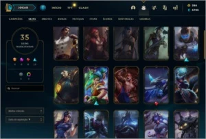 CONTA PLATINA COMPLETA - League of Legends LOL