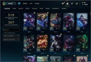 Conta ouro 4 com TODOS OS CHAMPS e 746 skins + 53 Cromas - League of Legends LOL