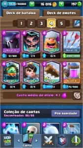 Clash royale liga 1 todas as cartas