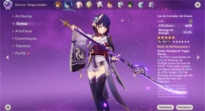 Raiden + luz do cortador + kokomi + ayaka + xiao + eula etc - Genshin Impact