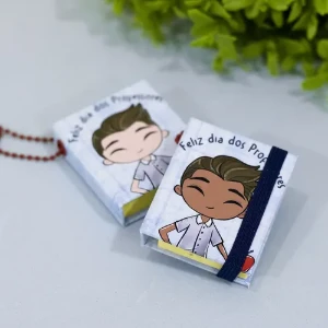 Kit 10 Chaveiros Porta Post-it para Professores - Artesanato e Personalizados