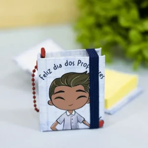 Kit 10 Chaveiros Porta Post-it para Professores - Artesanato e Personalizados
