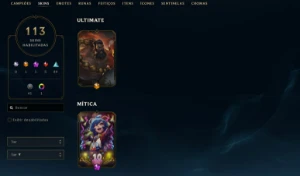 Conta League of Legends Full Acesso - 134 Champs e 113 Skins LOL