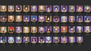 AR58 - C/ 11 Chars - 5⭐/ 3 Armas - 5⭐/ RAIDEN+GANYU+KOKOMI - Genshin Impact