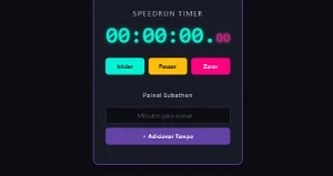 Layout de Cronômetro/Timer Premium para Speedrun e Subathon - Outros