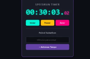 Layout de Cronômetro/Timer Premium para Speedrun e Subathon - Outros