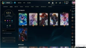 Conta LOL 531 Skins nivel 189, todos os champs + 20k de RP - League of Legends