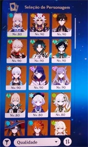 CONTA GENSHIN [AR 57] 14 CINCO ESTRELAS+ TODOS O 4 ESTRELAS - Genshin Impact