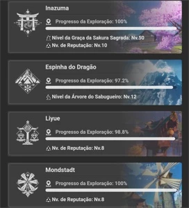 CONTA GENSHIN [AR 57] 14 CINCO ESTRELAS+ TODOS O 4 ESTRELAS - Genshin Impact