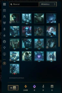 Conta 2012 com itens e skin raras (vitoriosas) 75% - League of Legends LOL