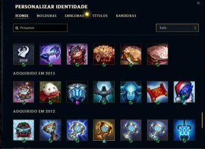 Conta 2012 com itens e skin raras (vitoriosas) 75% - League of Legends LOL