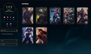 Conta 2012 com itens e skin raras (vitoriosas) 75% - League of Legends LOL