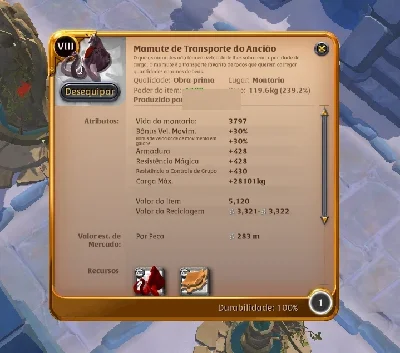 Mamute Transporte Op (Aceito propostas) - Servidor América - Albion Online
