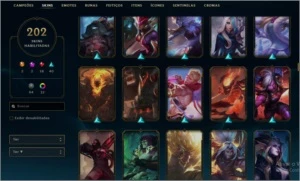conta diamante 4 full champs + 202 skins - League of Legends LOL