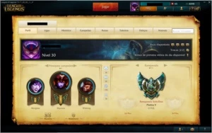 CONTAS DE LEAGUE OF LEGENDS 54 CHAMPS - 3 SKINS PLATINA V LOL