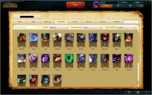 CONTAS DE LEAGUE OF LEGENDS 54 CHAMPS - 3 SKINS PLATINA V LOL
