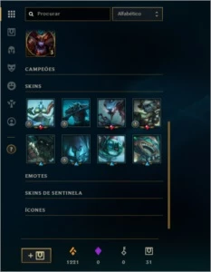 Conta LOL Ouro 1 (Já foi diamond) + 139 Champions + 92 Skins - League of Legends