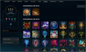 Conta LOL Ouro 1 (Já foi diamond) + 139 Champions + 92 Skins - League of Legends