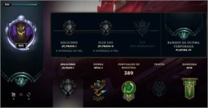 1186 reais gastos - 169 skins - plat IV honra 5 na season 9 - League of Legends LOL