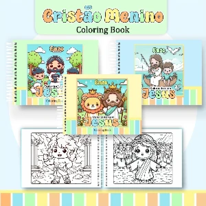 Livro De Colorir Cristão Menino - eBooks